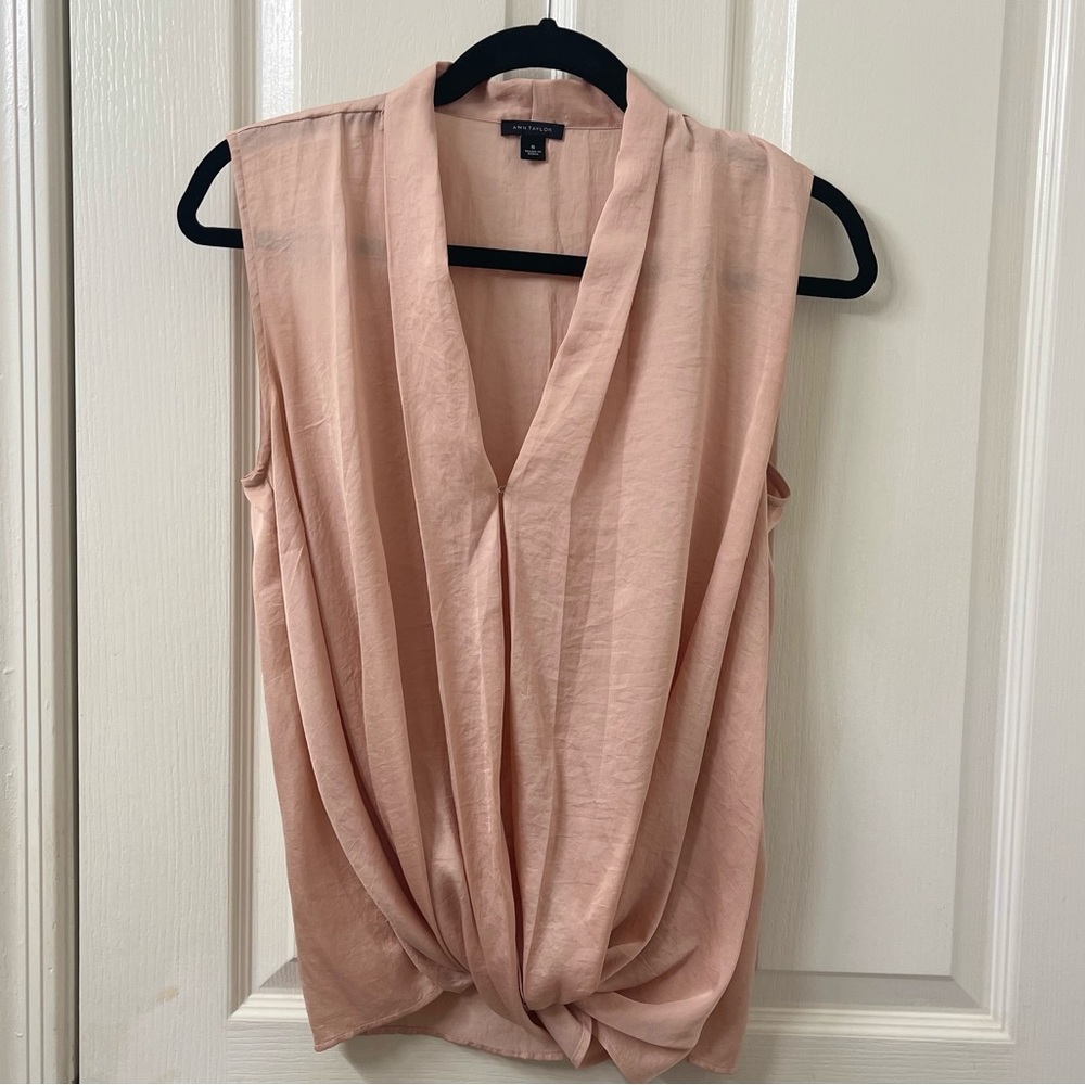 Ann Taylor silky wrap blouse
